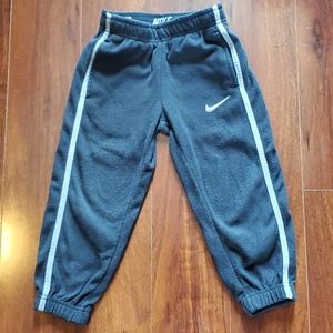 Dark gray fleece joggers